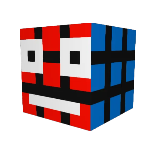 DjowiZ Minecraft avatar head, 3D render