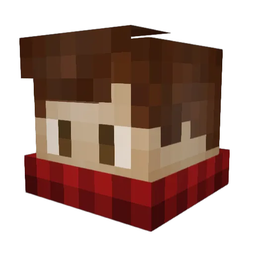 Djuavi Minecraft avatar head, 3D render