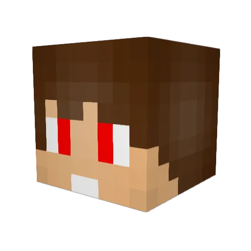 Djunes Minecraft avatar head, 3D render