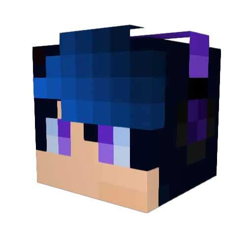 Djunezz Minecraft avatar head, 3D render