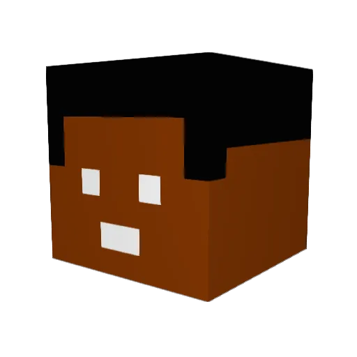 Djupgrade Minecraft avatar head, 3D render