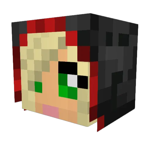 Djzerak Minecraft avatar head, 3D render