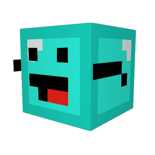 Djzo Minecraft avatar head, 3D render