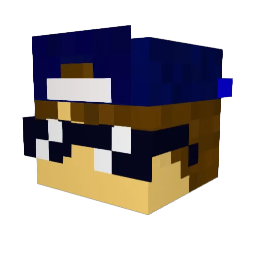 DkGamers39 Minecraft avatar head, 3D render