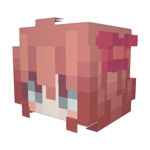 Dkennnn Minecraft avatar head, 3D render