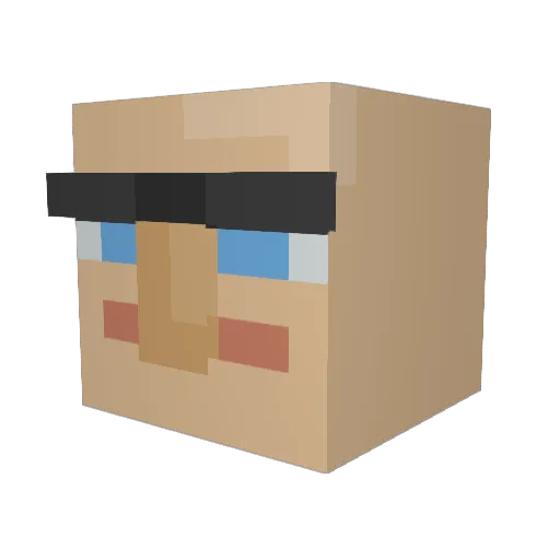Dkhayde Minecraft avatar head, 3D render