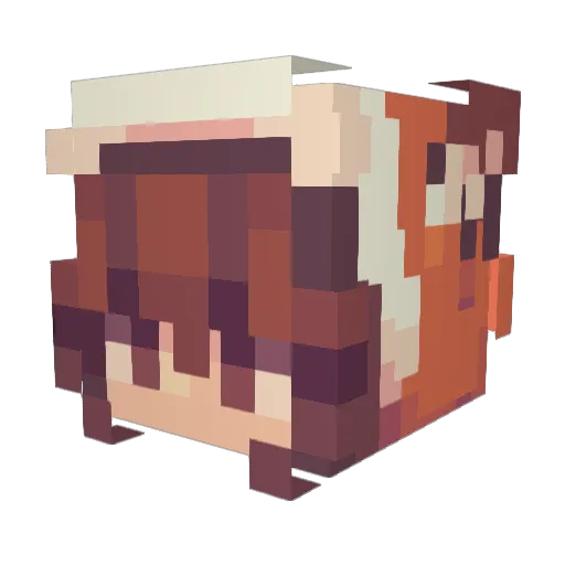 Dkiwiz Minecraft avatar head, 3D render