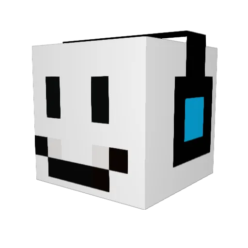 Dkjao Minecraft avatar head, 3D render