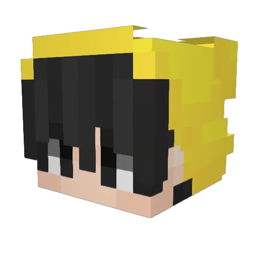 DkmMC Minecraft avatar head, 3D render