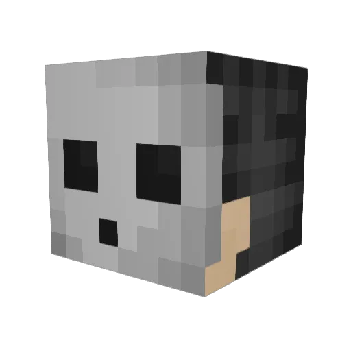 Dkrnz Minecraft avatar head, 3D render
