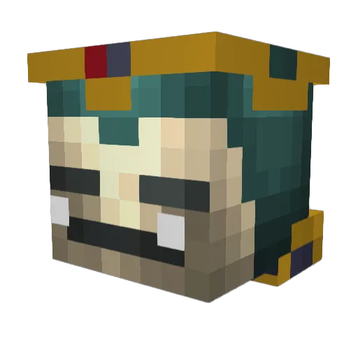 Dkrry Minecraft avatar head, 3D render
