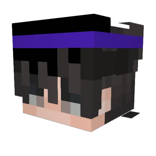 Dkthefirst Minecraft avatar head, 3D render