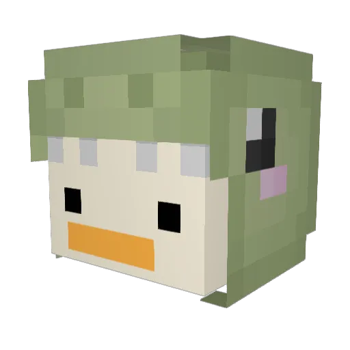 DlSMY Minecraft avatar head, 3D render
