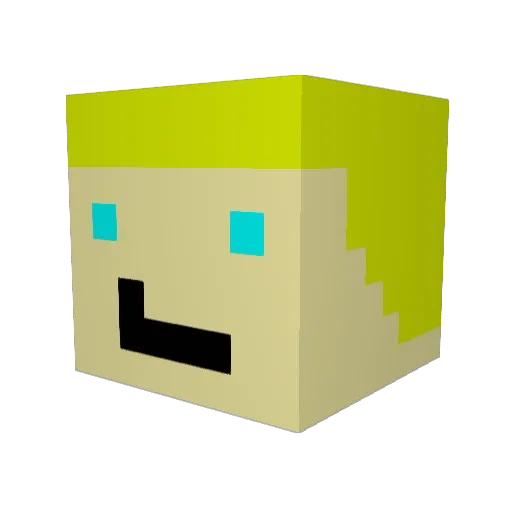 DlaSeRmine33 Minecraft avatar head, 3D render