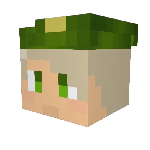 DletichZ Minecraft avatar head, 3D render