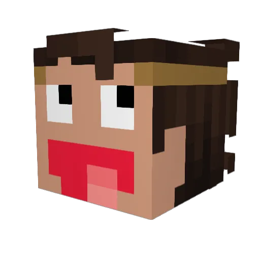 DletinDoPlay Minecraft avatar head, 3D render
