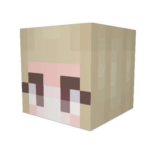 DlianSi Minecraft avatar head, 3D render