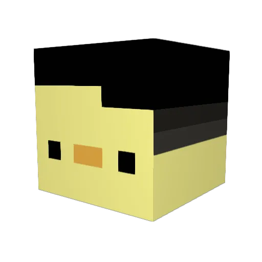 Dlpato Minecraft avatar head, 3D render