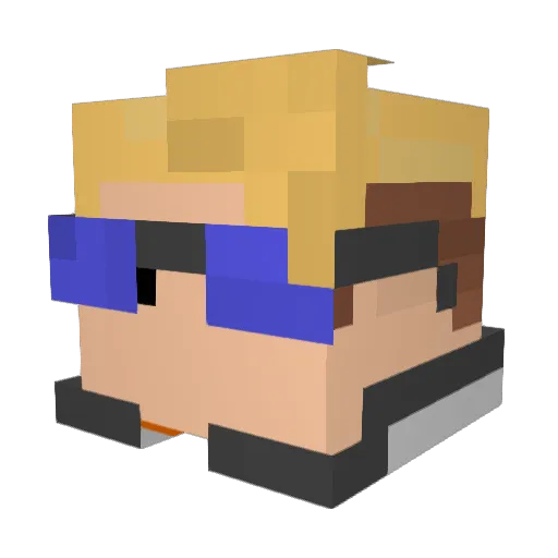 Dlpereira Minecraft avatar head, 3D render