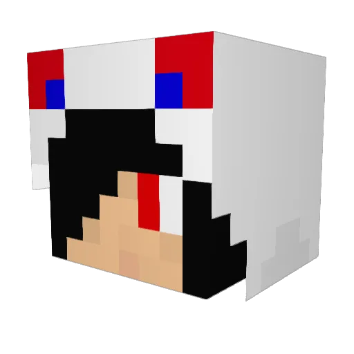 Dlrte Minecraft avatar head, 3D render