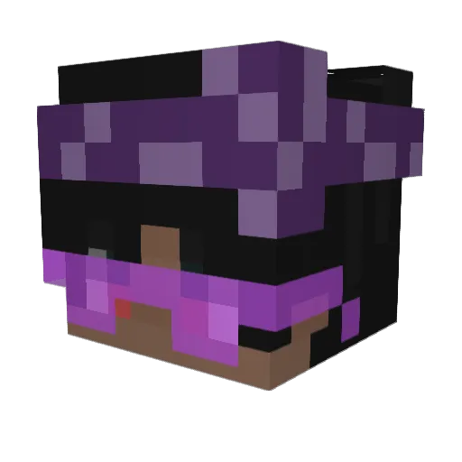 Dlulusional Minecraft avatar head, 3D render