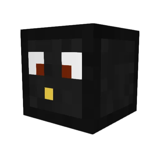 Dlusionist Minecraft avatar head, 3D render