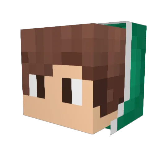 Dluxe03 Minecraft avatar head, 3D render