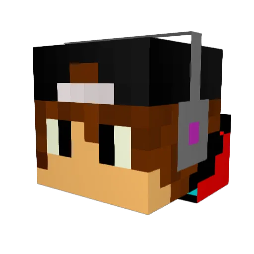 DlxGamer Minecraft avatar head, 3D render