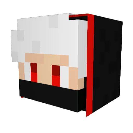 DmTcs Minecraft avatar head, 3D render