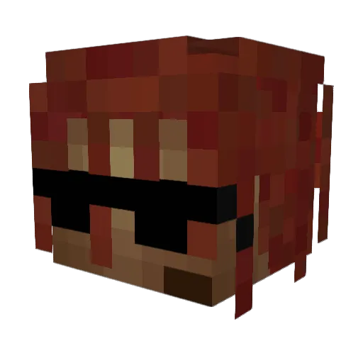 DmakK Minecraft avatar head, 3D render