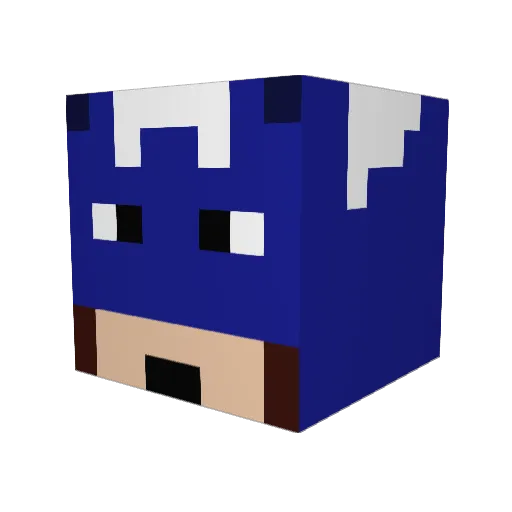 Dman32danman Minecraft avatar head, 3D render