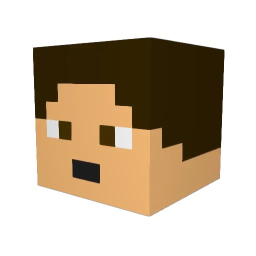 Dman57db7 Minecraft avatar head, 3D render