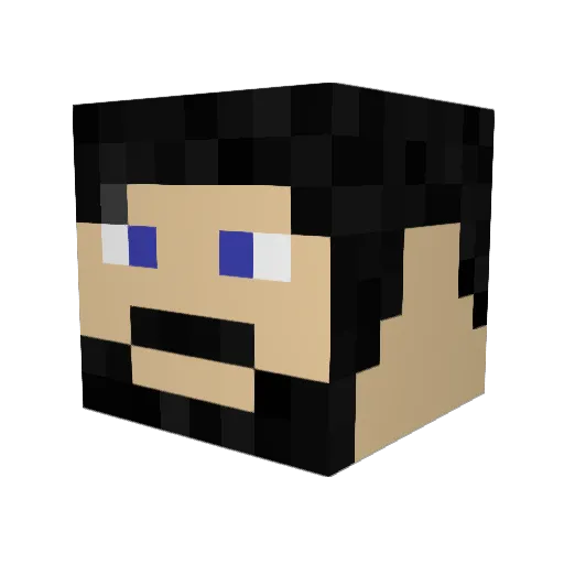 DmanSlays Minecraft avatar head, 3D render