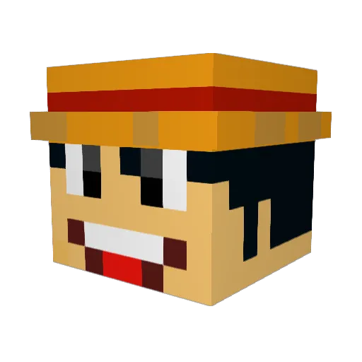 Dmanbuscus Minecraft avatar head, 3D render