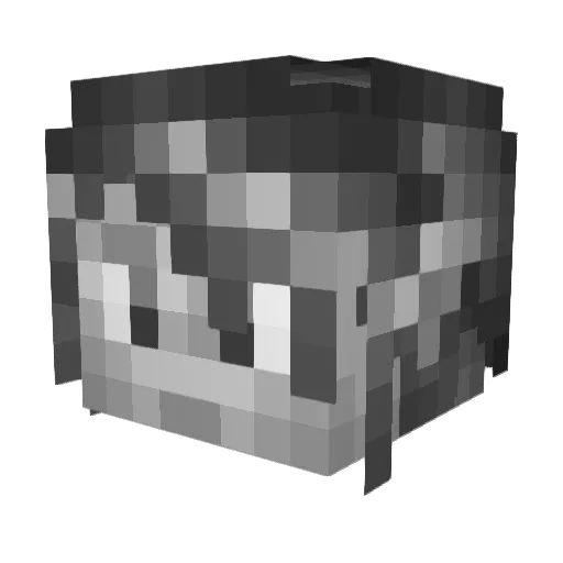 Dmarrox Minecraft avatar head, 3D render