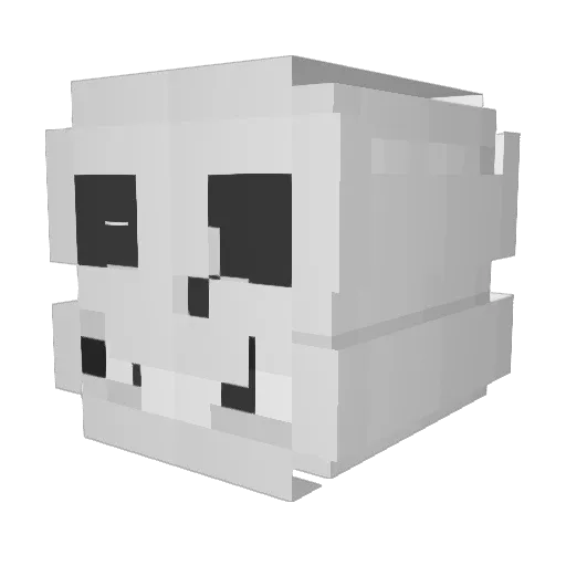 Dmeanor Minecraft avatar head, 3D render