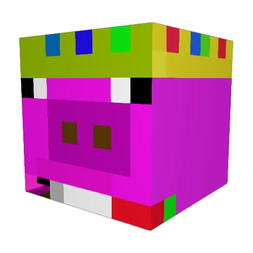 DmiTree Minecraft avatar head, 3D render