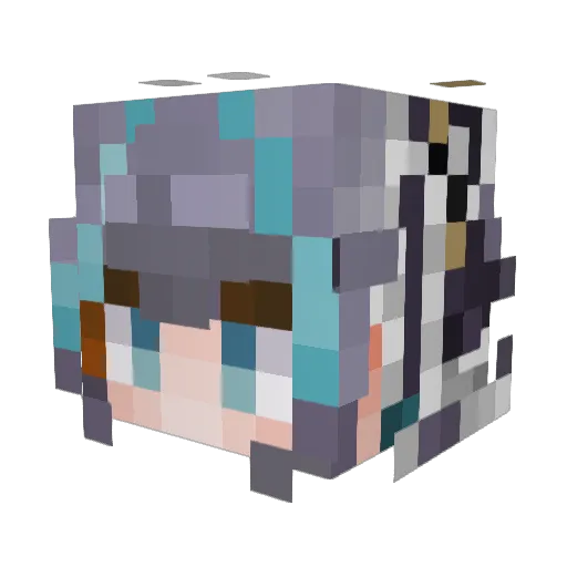Dmisor Minecraft avatar head, 3D render