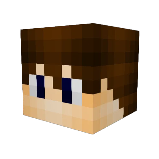 Dmokk Minecraft avatar head, 3D render