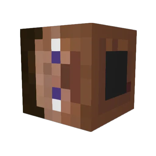 Dmon01 Minecraft avatar head, 3D render
