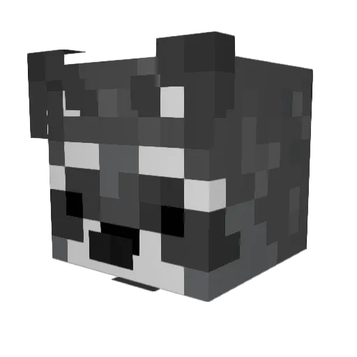 Dmonia Minecraft avatar head, 3D render