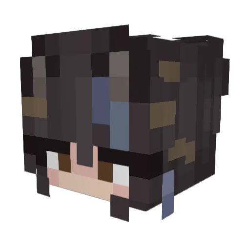 Dmonnie Minecraft avatar head, 3D render