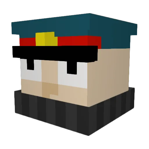 Dmroz Minecraft avatar head, 3D render