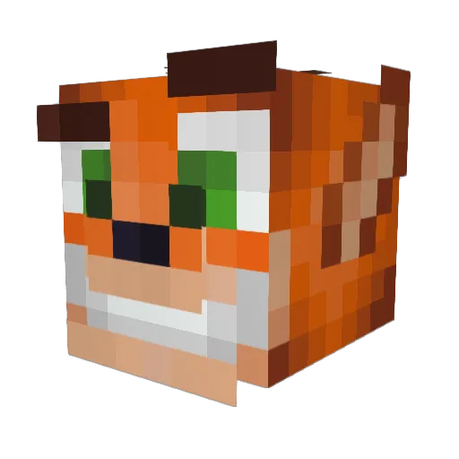 Dmsum Minecraft avatar head, 3D render