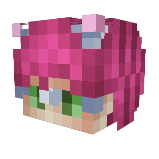 DmvMars Minecraft avatar head, 3D render