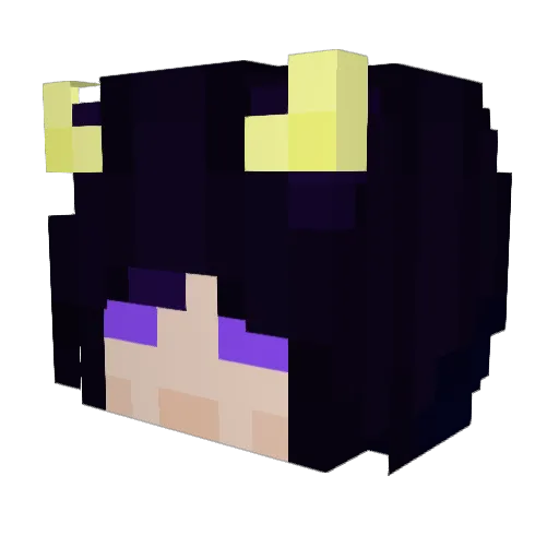 DnadiLuna Minecraft avatar head, 3D render