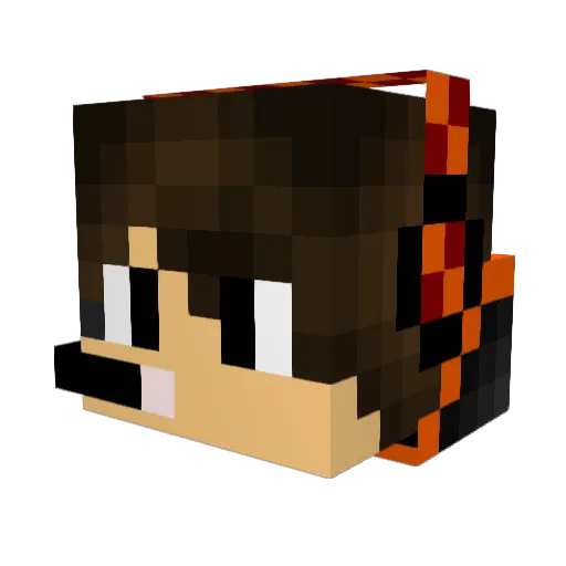 Dnamra Minecraft avatar head, 3D render