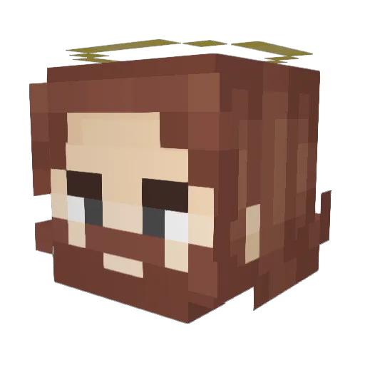 Dnascar Minecraft avatar head, 3D render