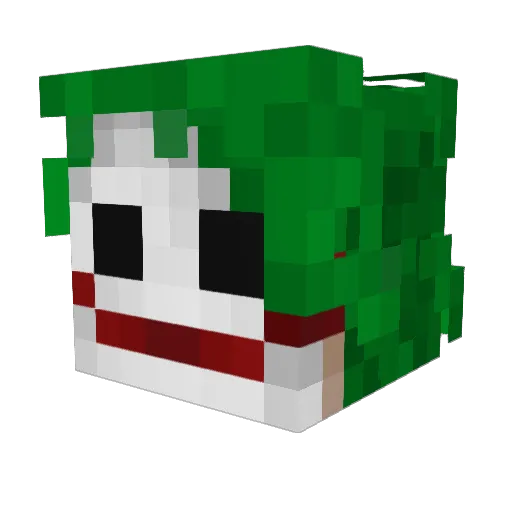 Dneckim Minecraft avatar head, 3D render
