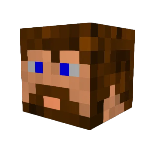 DnedaK Minecraft avatar head, 3D render